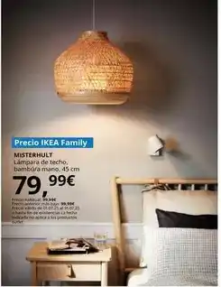 IKEA Misterhult - lámpara de techo, bambú/a mano, 45 cm oferta
