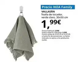 IKEA Vallasån - toalla de tocador, verde claro, 30x50 cm oferta
