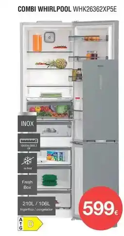 Milar Whirlpool - combi whk26362xp5e oferta
