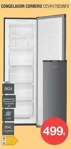Milar Corberó - congelador ccvh17023nfx oferta