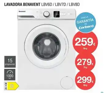 Milar Benavent - lavadora lbv6d/lbv7d/lbv8d oferta