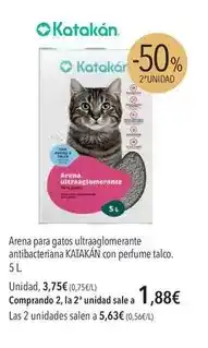 El Corte Inglés Katakán - arena para gatos ultragolmerante antibacteria oferta