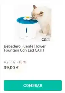Don Mascota Bebedero fuente flower fountain con led catit oferta