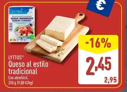ALDI LYTTOS Queso al estilo tradicional oferta