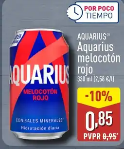 ALDI AQUARIUS Aquarius melocotón rojo oferta