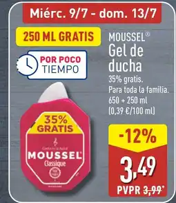 ALDI MOUSSEL Gel de ducha oferta