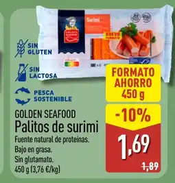 ALDI GOLDEN SEAFOOD Palitos de surimi oferta