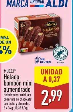 ALDI MUCCI Helado bombón mini almendrado oferta