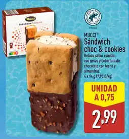 ALDI MUCCI Sándwich choc & cookies oferta