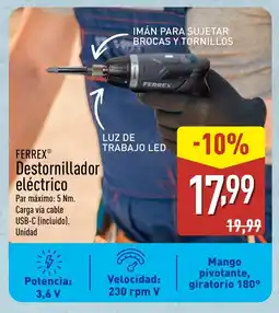 ALDI FERREX Destornillador eléctrico oferta