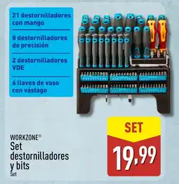 ALDI WORKZONE Set destornilladores y bits oferta
