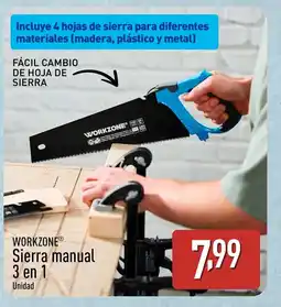 ALDI WORKZONE Sierra manual 3 en 1 oferta