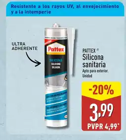 ALDI PATTEX Silicona sanitaria oferta