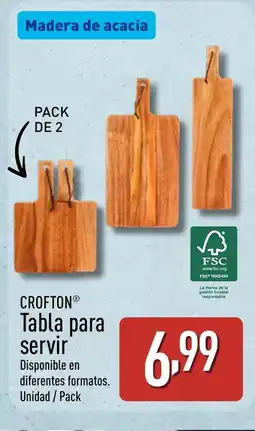 ALDI CROFTON Tabla para servir oferta