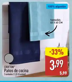 ALDI CROFTON Paños de cocina oferta