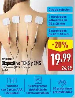 ALDI AMBIANO Dispositivo TENS y EMS oferta