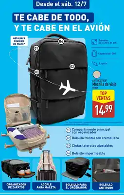ALDI LIVE IN STYLE Mochila de viaje oferta