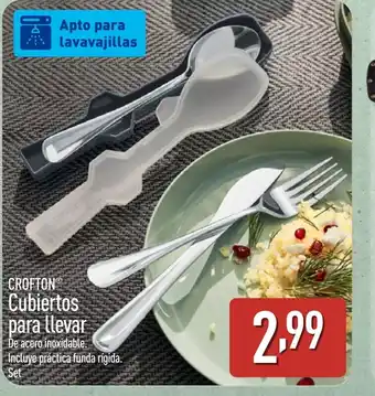 ALDI CROFTON Cubiertos para llevar oferta
