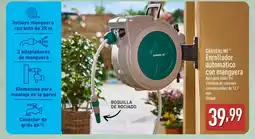 ALDI GARDENLINE Enrollador automático con manguera oferta