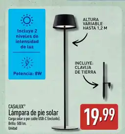 ALDI CASALUX Lámpara de pie solar oferta