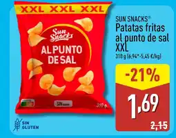 ALDI SUN SNACKS Patatas fritas al punto de sal XXL oferta