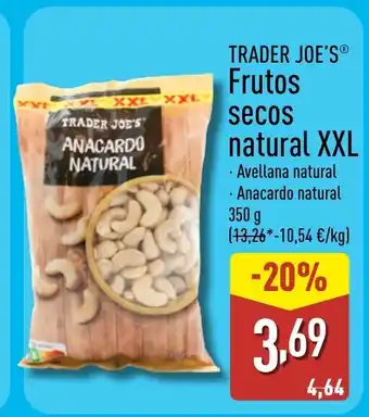 ALDI TRADER JOE'S Frutos secos natural XXL oferta