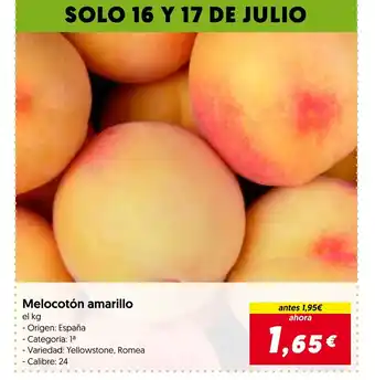 Hiper Usera Melocotón amarillo oferta