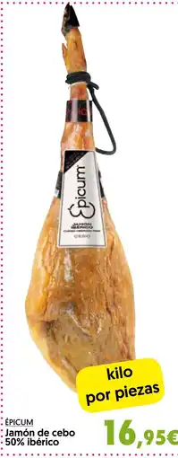 Hiper Usera ÉPICUM Jamón de cebo 50% ibérico oferta