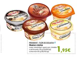Hiper Usera PRESIDENT - FLOR DE ESGUEVA Queso crema oferta