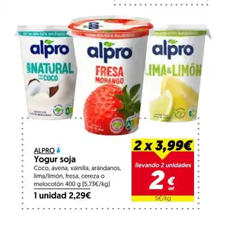 Hiper Usera ALPRO Yogur soja oferta