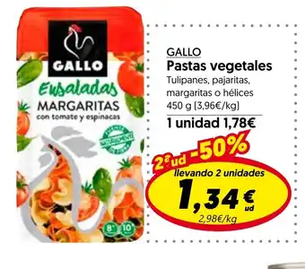 Hiper Usera GALLO Pastas vegetales oferta