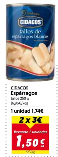 Hiper Usera CIDACOS Espárragos oferta