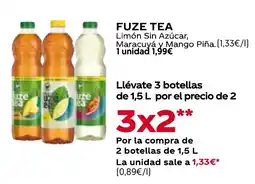 Hiper Usera FUZE TEA Limón Sin Azúcar oferta