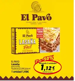 Hiper Usera EL PAVO Lasaña oferta