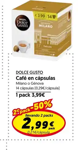 Hiper Usera DOLCE GUSTO Café en cápsulas oferta
