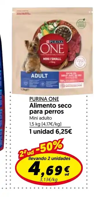 Hiper Usera PURINA ONE Alimento seco para perros oferta