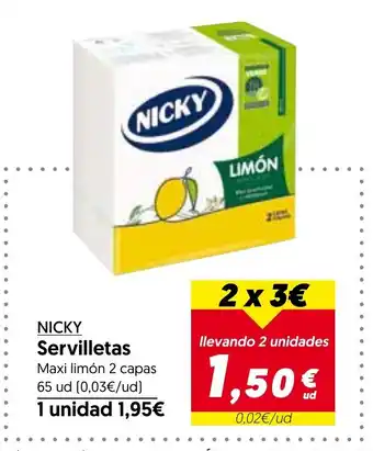 Hiper Usera NICKY Servilletas oferta