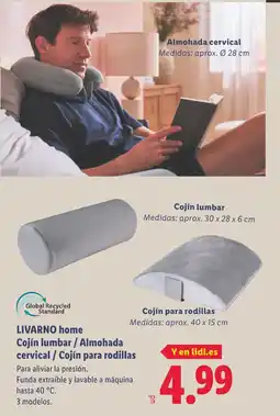 Lidl LIVARNO HOME Cojín lumbar / Almohada cervical/Cojín para rodillas oferta