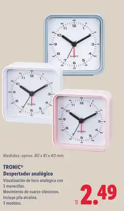 Lidl TRONIC Despertador analógico oferta
