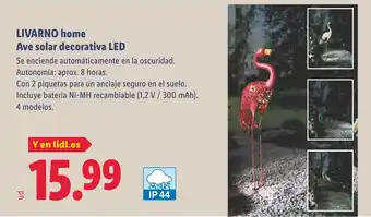 Lidl LIVARNO HOME Ave solar decorativa LED oferta