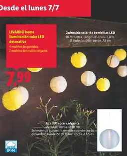 Lidl LIVARNO HOME Iluminación solar LED decorativa oferta