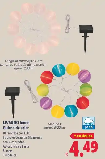 Lidl LIVARNO HOME Guirnalda solar oferta