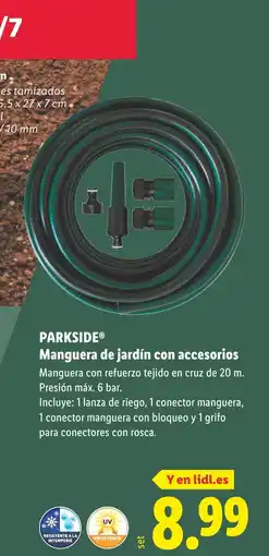 Lidl PARKSIDE Manguera de jardín con accesorios oferta