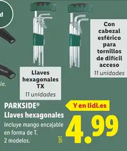 Lidl PARKSIDE Llaves hexagonales oferta