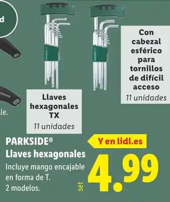Lidl PARKSIDE Llaves hexagonales oferta