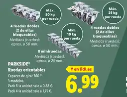 Lidl PARKSIDE Ruedas orientables oferta