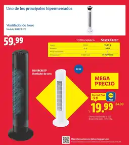 Lidl SILVERCREST Ventilador de torre oferta