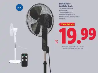 Lidl SILVERCREST Ventilador de pie oferta