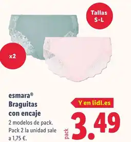 Lidl ESMARA Braguitas con encaje oferta