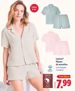 Lidl ESMARA Pijama de muselina oferta